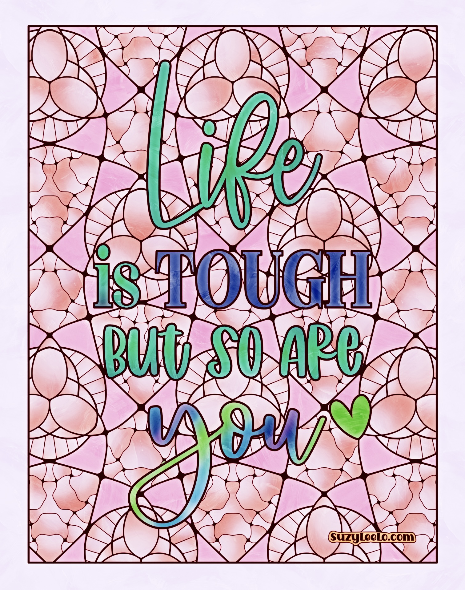 Life Is Tough But So Are You! Simple Coloring Book For Adul by Allex,  Vanessa