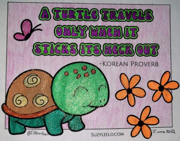 korean proverb coloring page colored by brenda