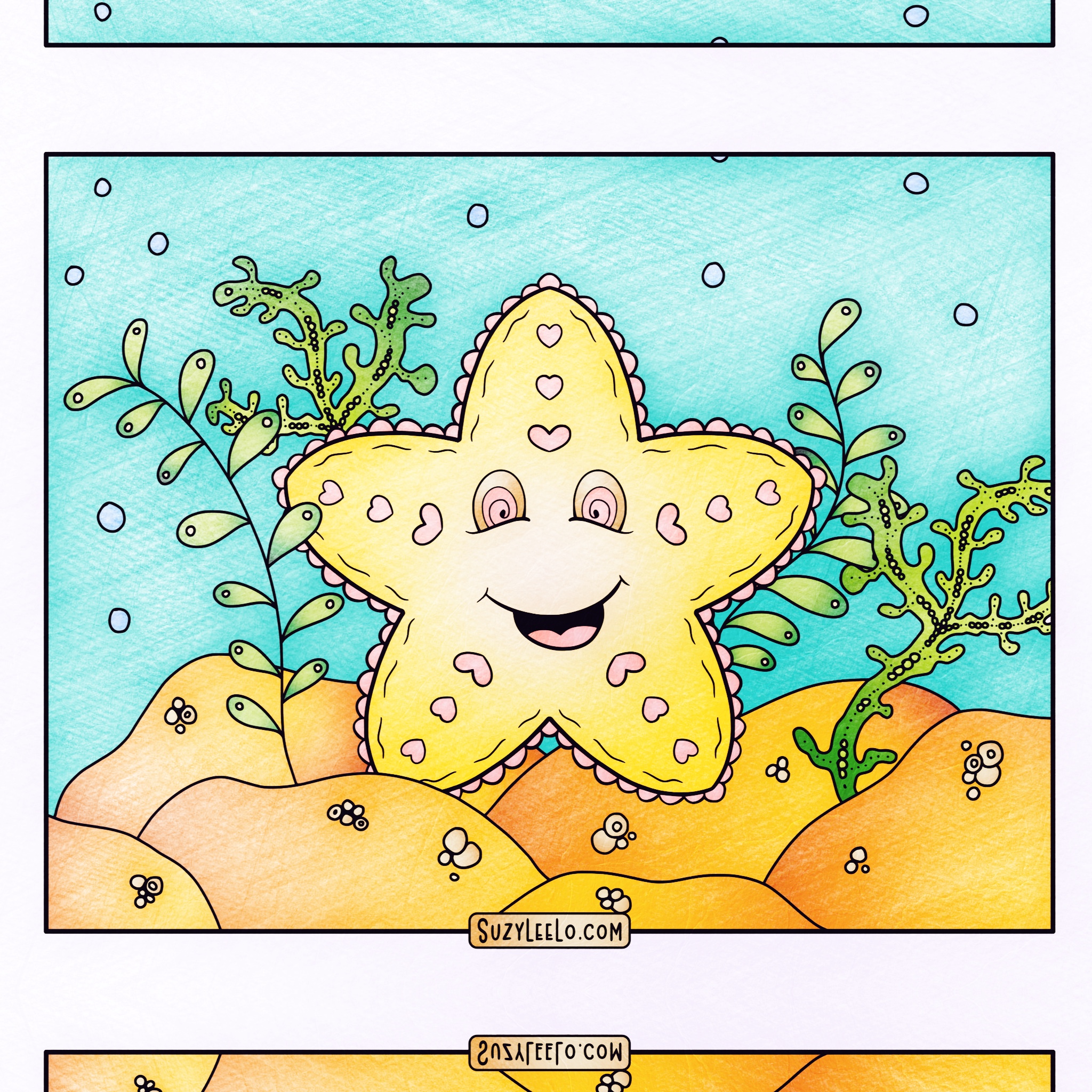 Cute Starfish Coloring Page